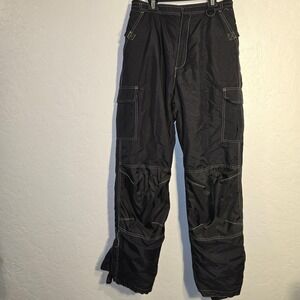 Bridger Snowboard Ski Pants sz Medium Black Cargo SBG8006 Waist 28 in inseam 31